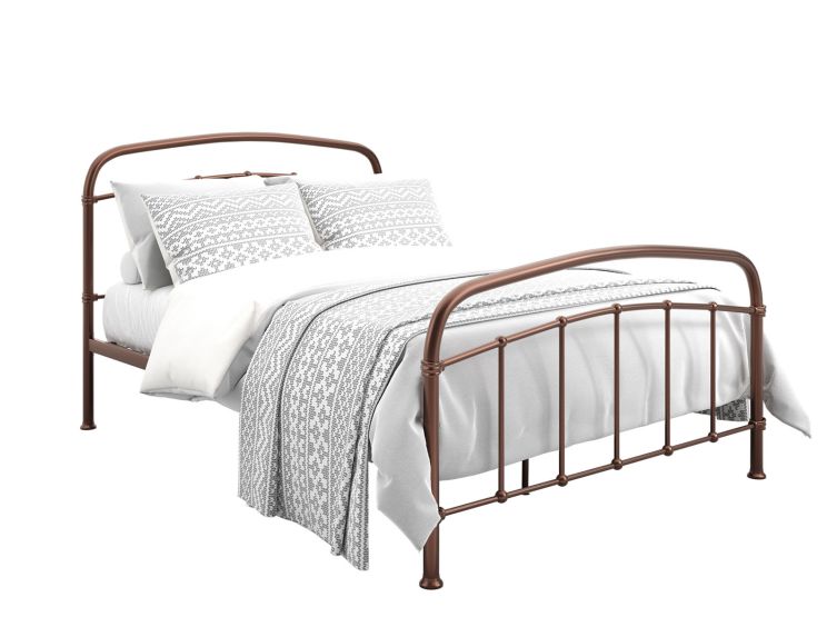 Bantham Copper Single Metal Bed Frame Only
