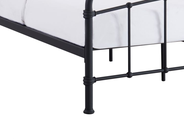 Halston Black King Size Bed Frame, Black Metal King Size Bed Frame Uk