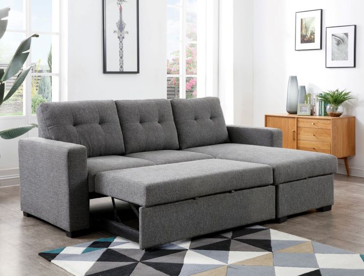 Perth Grey Corner Sofa Bed