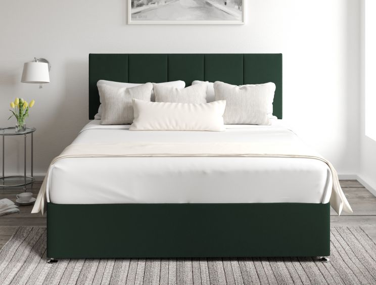 Hannah Classic 4 Drw Continental Gatsby Forest Headboard and Base Only