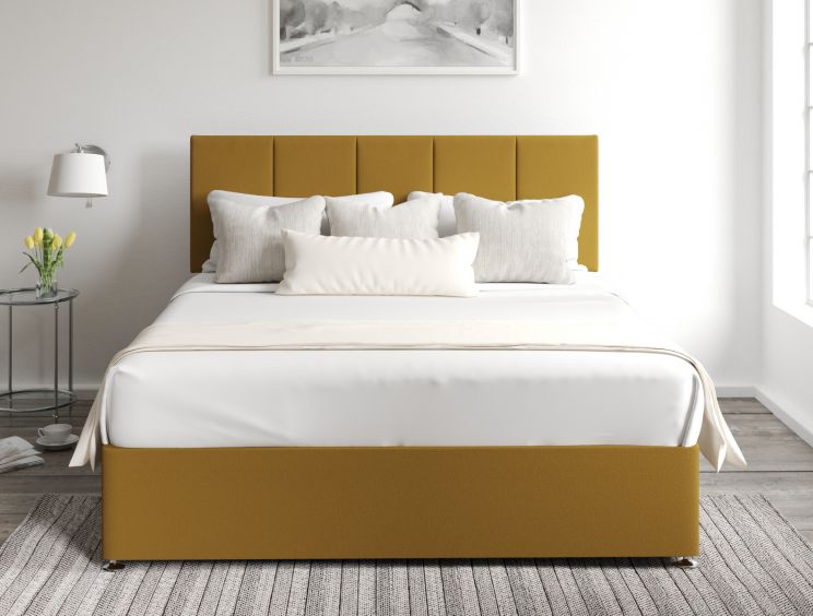 Hannah Classic 4 Drw Continental Gatsby Ochre Headboard and Base Only