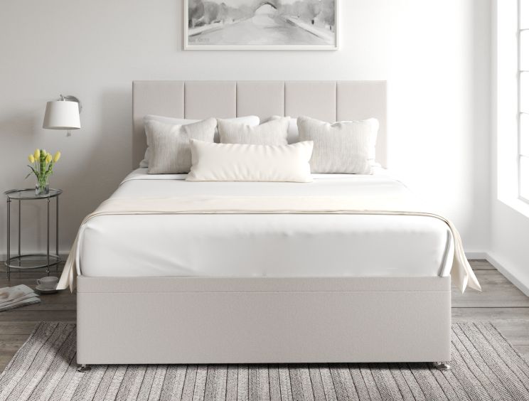 Hannah Ottoman Compact Double Arran Natural Headboard & Base