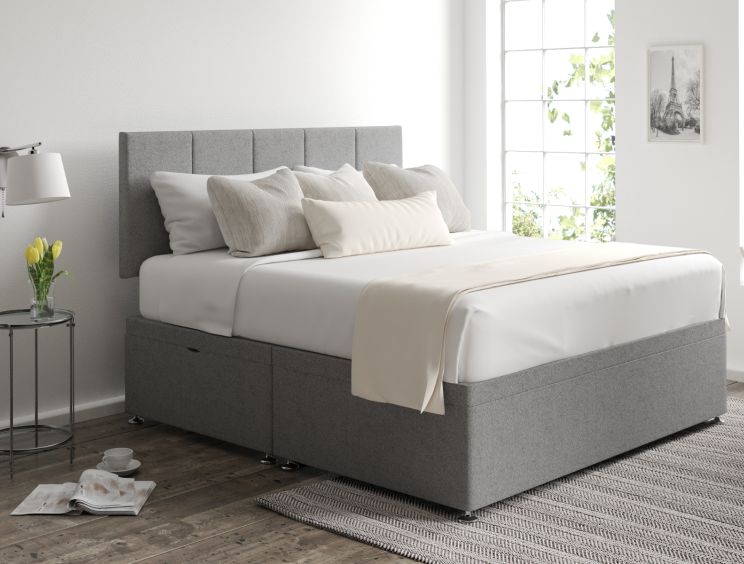 Hannah Ottoman Double Arran Pebble Headboard & Base