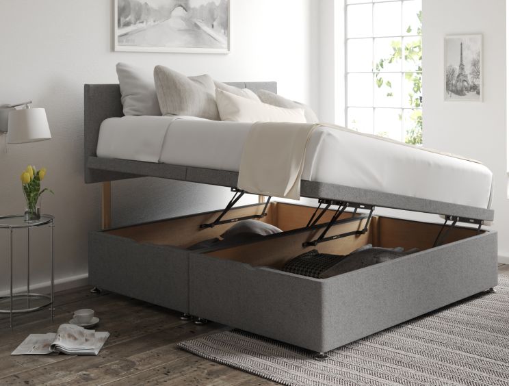 Hannah Ottoman Compact Double Arran Pebble Headboard & Base