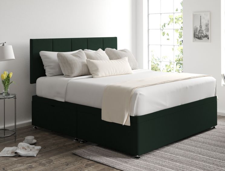 Hannah Ottoman Gatsby Forest Headboard and Base Only