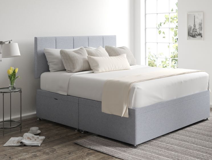 Hannah Ottoman Double Gouache Eau De Nil Headboard & Base