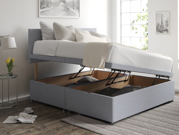 Hannah Ottoman Double Gouache Eau De Nil Headboard & Base