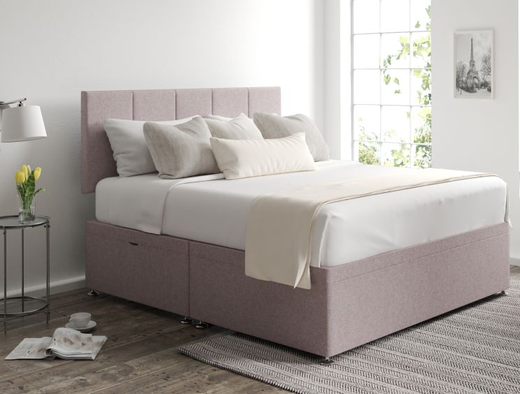 Hannah Ottoman Compact Double Gouache Raspberry Headboard & Base