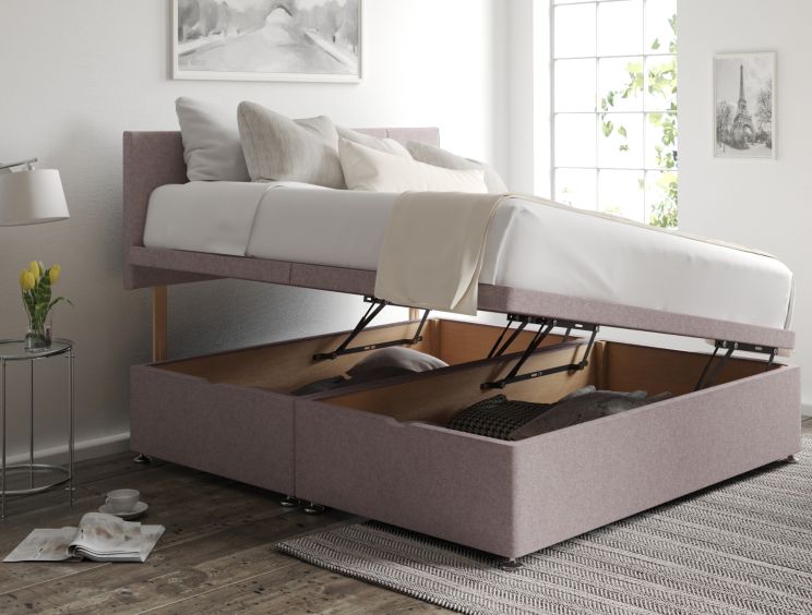 Hannah Ottoman Compact Double Gouache Raspberry Headboard & Base