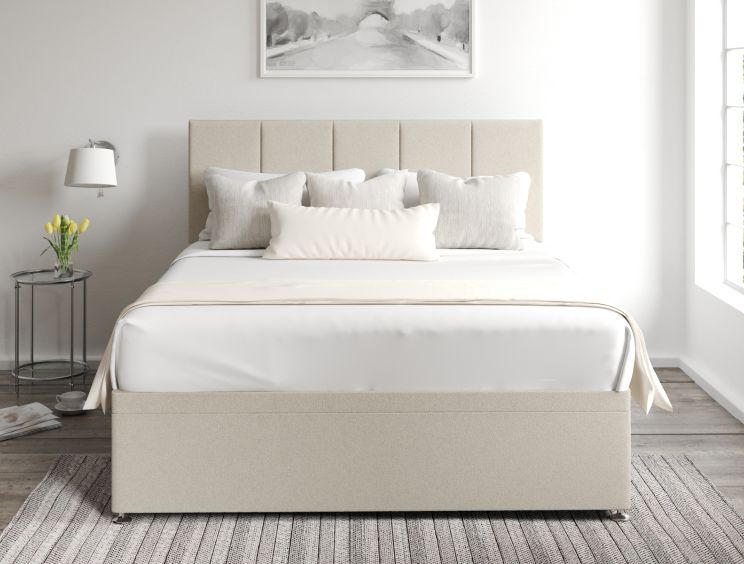 Hannah Ottoman King Size Trebla Stone Headboard & Base