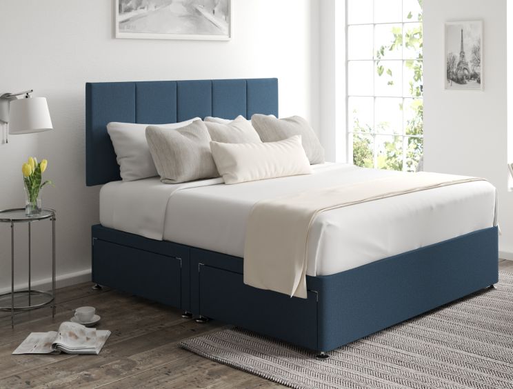Hannah Classic 4Drw Double Arran Cyan Headboard & Base