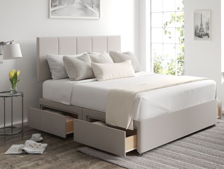 Hannah Classic 4Drw Double Arran Natural Headboard & Base