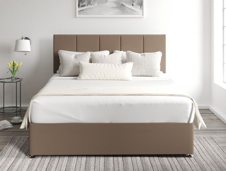 Hannah Classic 4 Drw Gatsby Taupe Headboard and Base Only