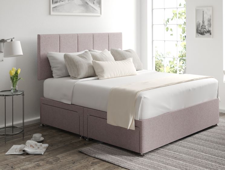 Hannah Classic 4Drw Double Gouache Raspberry Headboard & Base