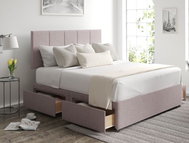 Hannah Classic 4Drw Double Gouache Raspberry Headboard & Base