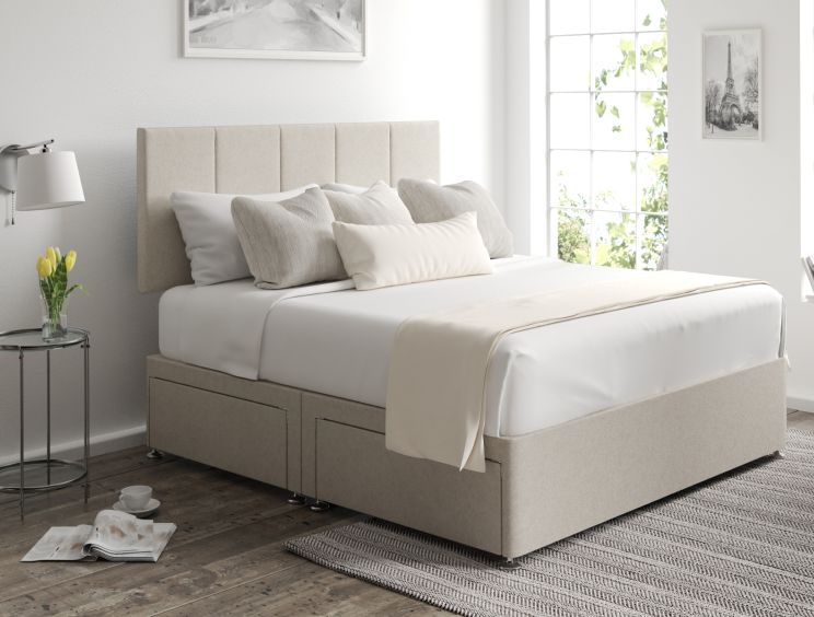 Hannah Classic 4Drw Double Trebla Flax Headboard & Base
