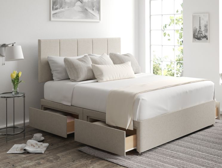 Hannah Classic 4Drw Double Trebla Flax Headboard & Base