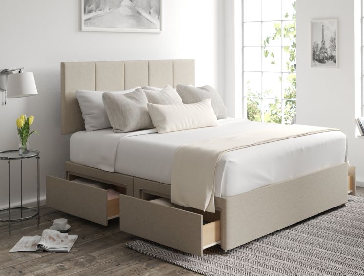 Hannah Classic 4Drw Double Trebla Stone Headboard & Base