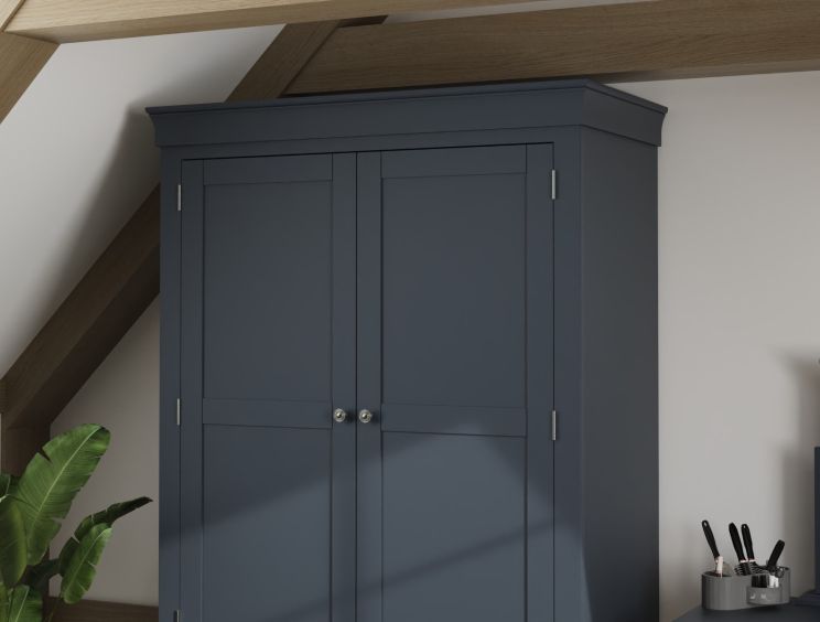 Harley Midnight Grey 2 Door 4 Drawer Wardrobe Only