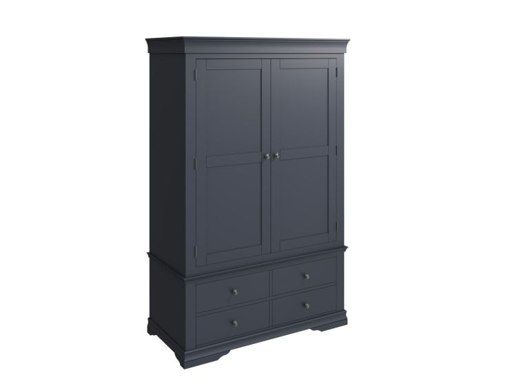 Harley Midnight Grey 2 Door 4 Drawer Wardrobe Only