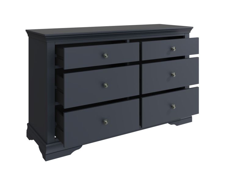 Harley Midnight Grey 6 Drawer Chest Only