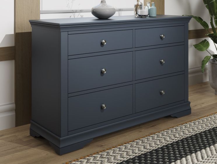 Harley Midnight Grey 6 Drawer Chest Only