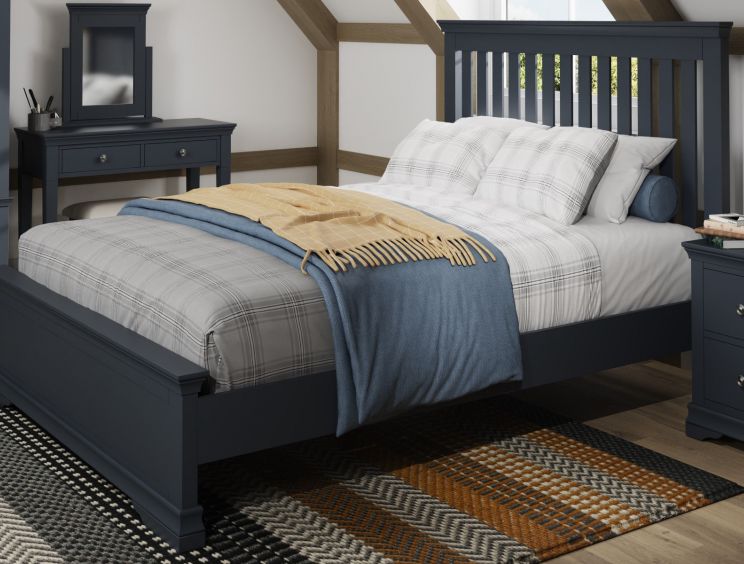 Harley Midnight Grey Super King Size Bed Frame Only