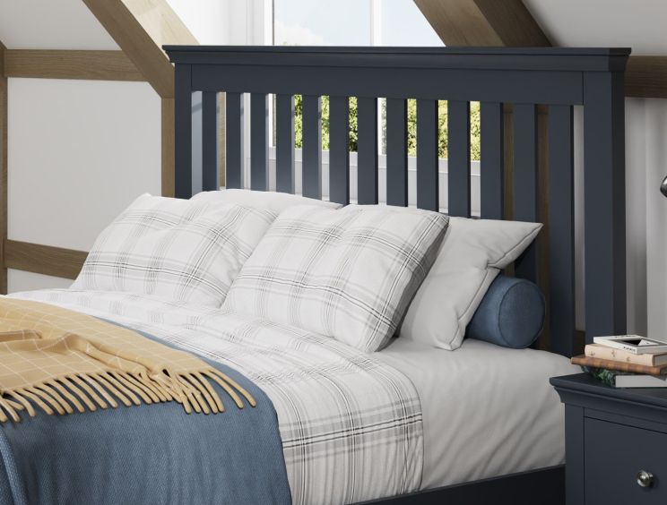 Grey wooden sales super king bed