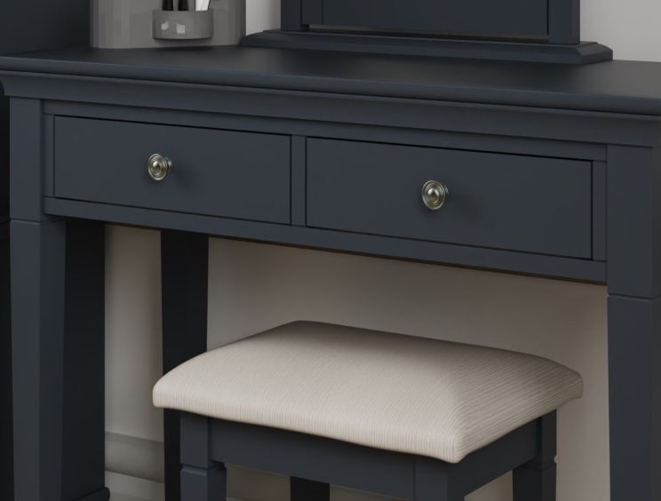 Dark grey store dressing table stool