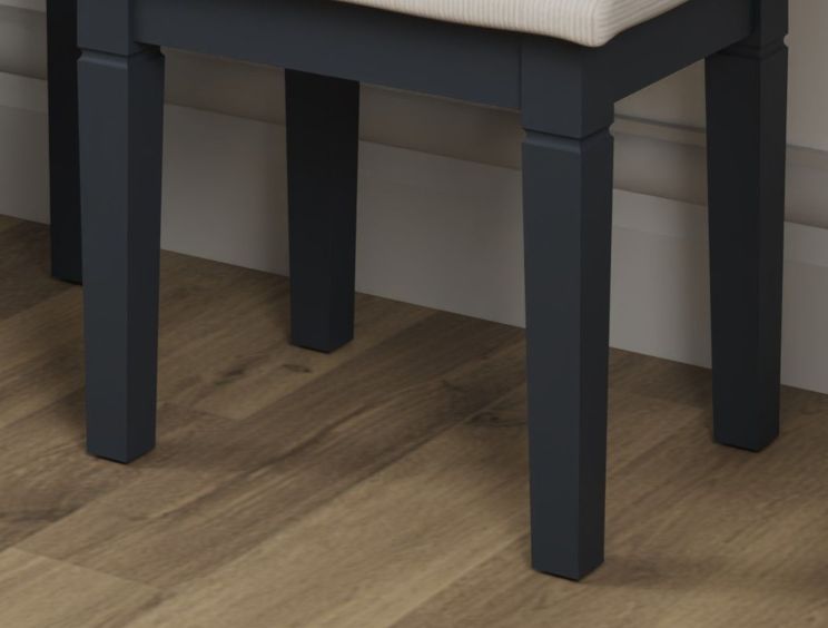 Harley Midnight Grey Dressing Table Stool Only