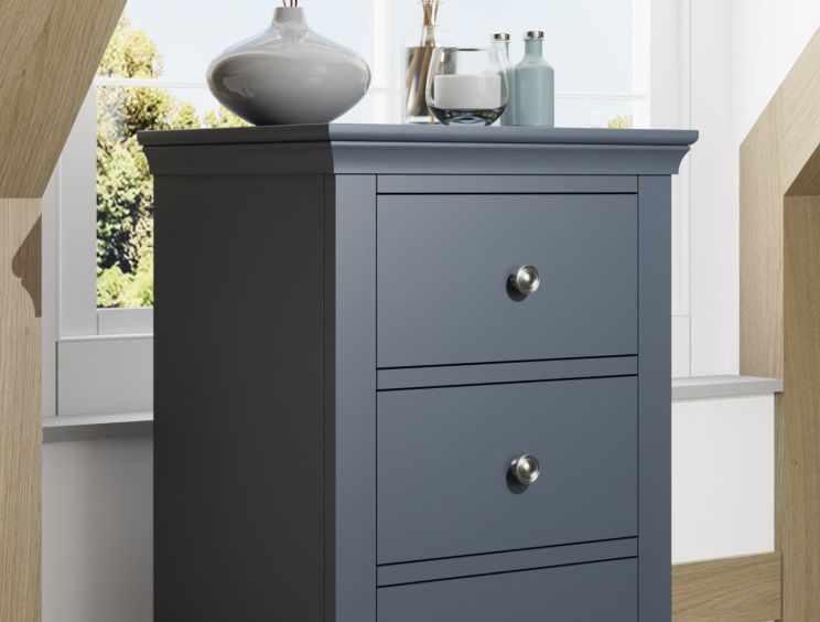 Harley Midnight Grey 5Drw Wellington Chest Only