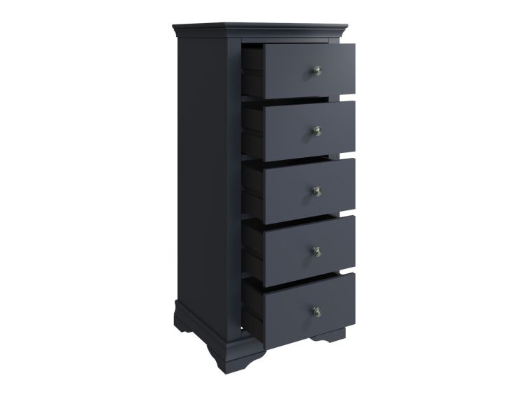 Harley Midnight Grey 5Drw Wellington Chest Only