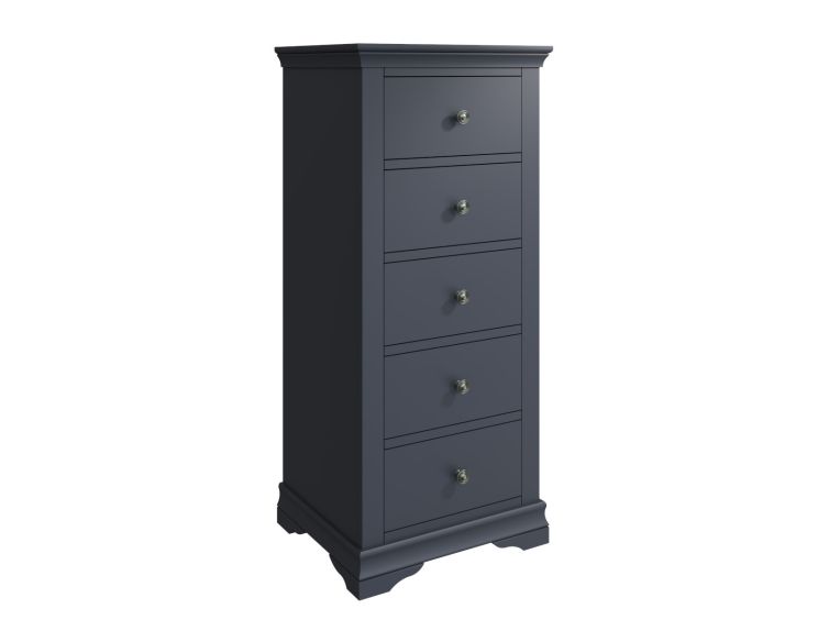 Harley Midnight Grey 5Drw Wellington Chest Only