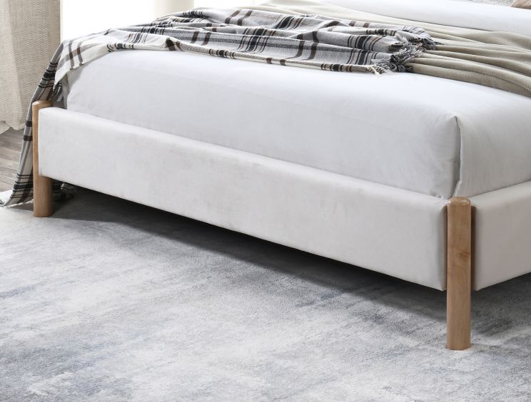 Harper Upholstered Beige Natural King Size Bed Frame