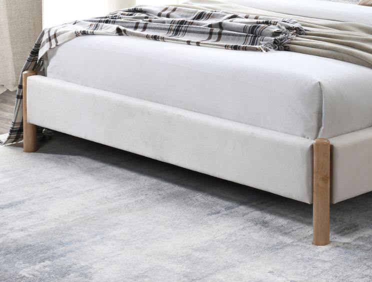 Harper Upholstered Natural Beige King Size Bed Frame