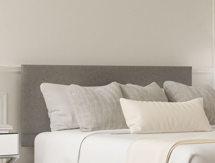 Henley Siera Silver Upholstered Double Headboard and Non-Storage Base