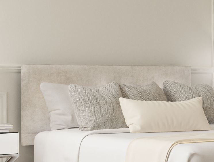 Henley Verona Silver Upholstered Single Headboard and Shallow Base On Legs