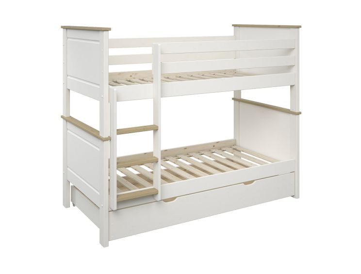 Heritage White Bunk Bed Frame With Drawer