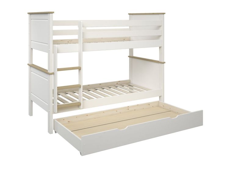 Heritage White Bunk Bed Frame With Drawer