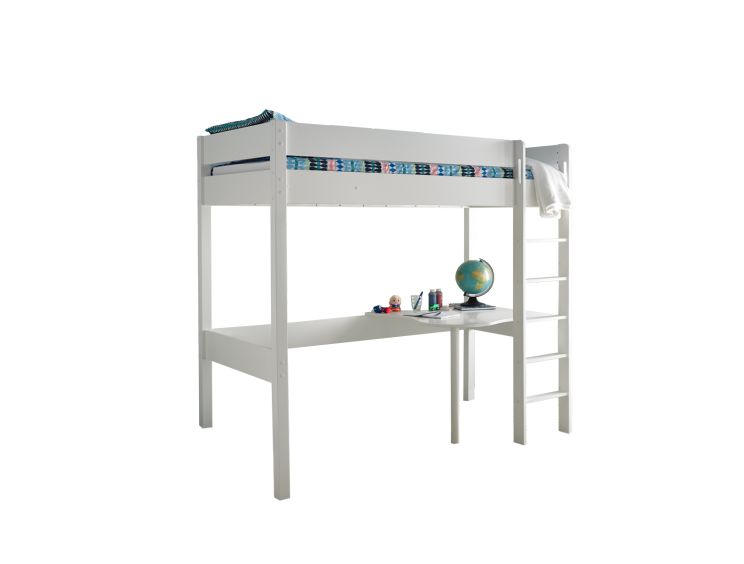 Modena High Sleeper Bed Frame Including Desk