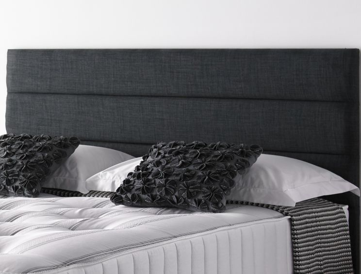 Howarth Upholstered Floor Standing Headboard - Double Headboard Only - Linoso Charcoal