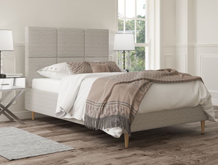 Lauren Upholstered Arran Natural King Size Bed Frame With Beech Feet Only