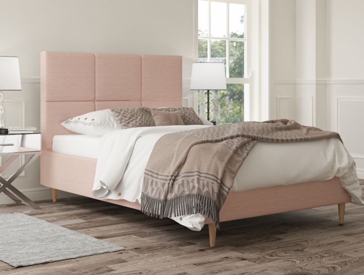 Lauren Upholstered Linea Powder Super King Size Bed Frame With Beech Feet Only