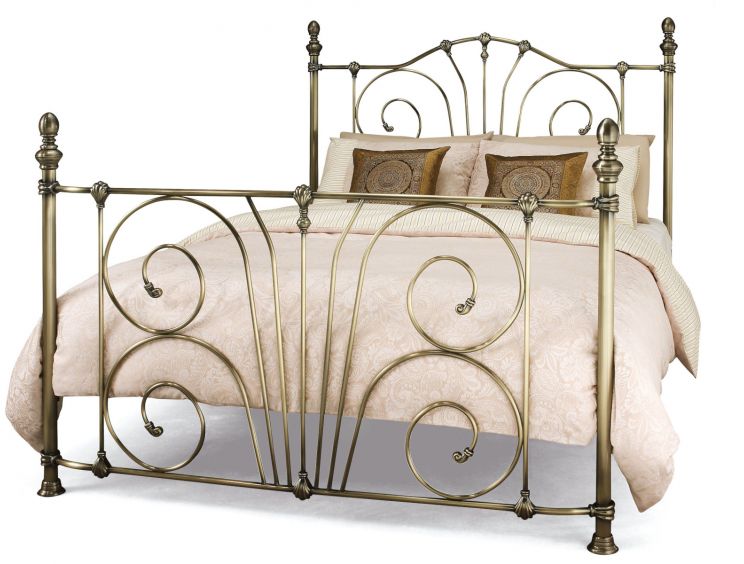 Lillie Antique Brass Bed Frame Time4sleep, Antique Brass Bed Frame Full