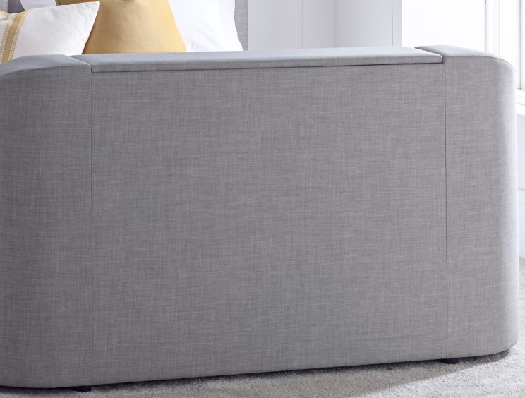 Lucille Upholstered TV Bed Mid Grey - King Bed Frame Only