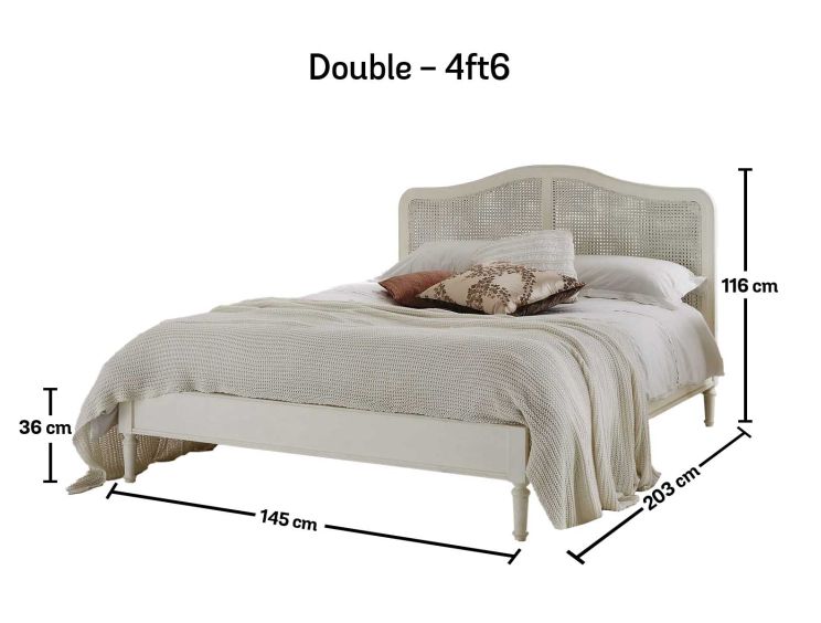 Liberty Rattan Wooden Bed Frame - Double Bed Frame Only