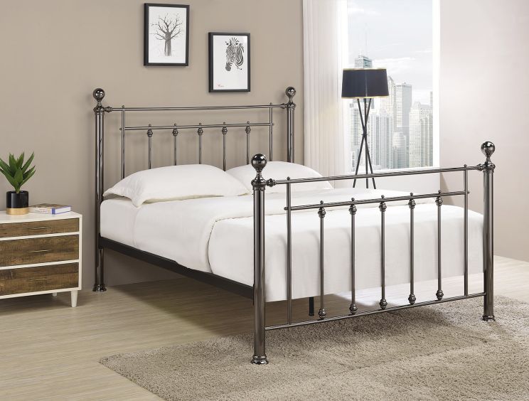 Evermore Black Double Bed Frame