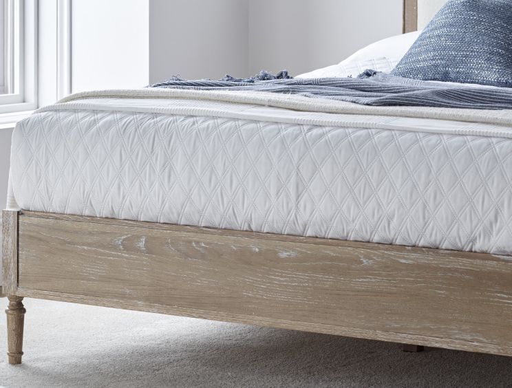 Lille Oak Upholstered Bed - King Bed Frame Only