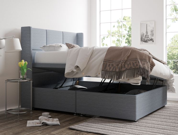 Jane Ottoman Double Linea BlueStone Headboard & Base Only