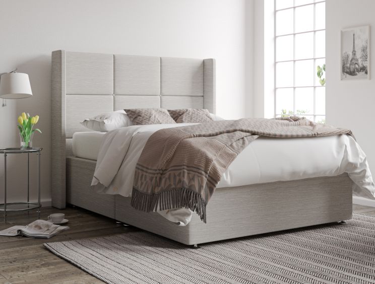Jane Ottoman King Size Linea Fog Headboard & Base Only